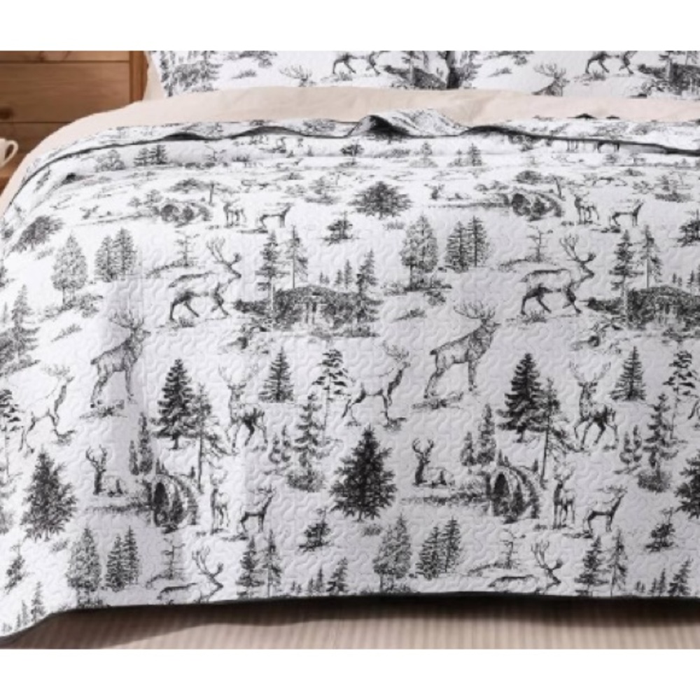 PPOLCA Rustic Queen Quilt, 100% Cotton Lightweight Reversible 96x84